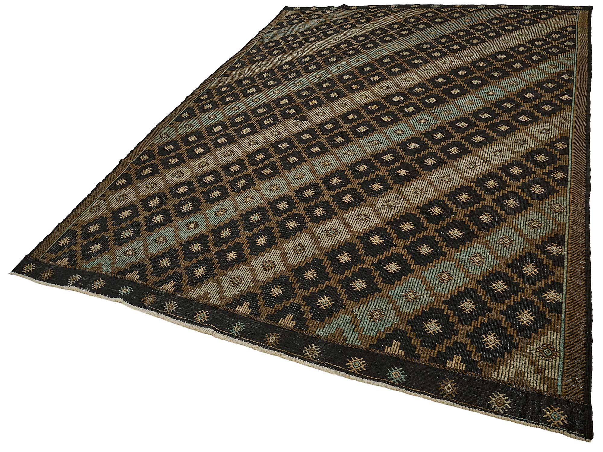 7x11 Vintage Turkish Cicim Kilim Rug - 51183