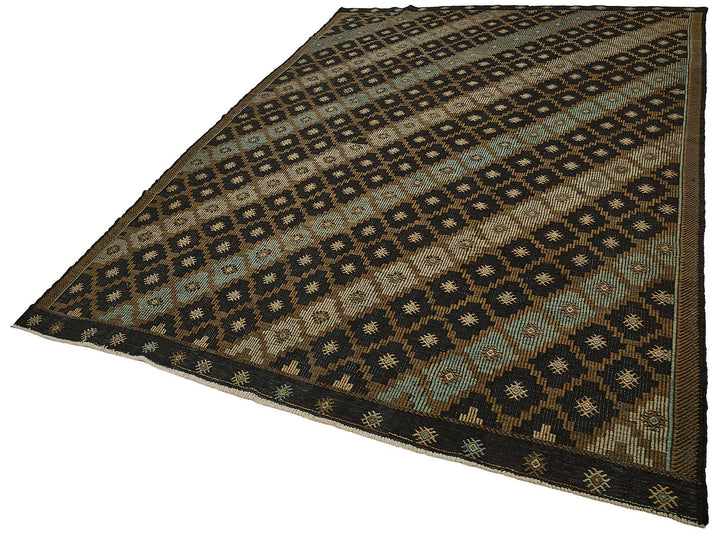 7x11 Vintage Turkish Cicim Kilim Rug - 51183