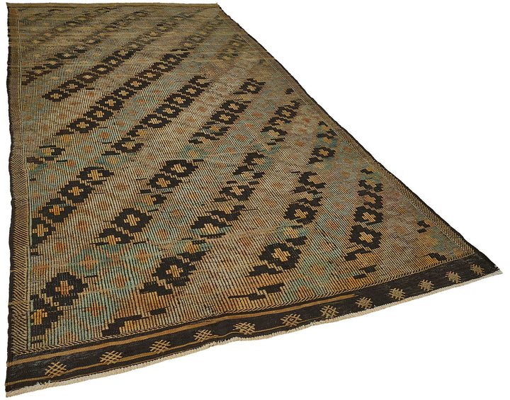 6x11 Vintage Turkish Cicim Kilim Rug - 51184