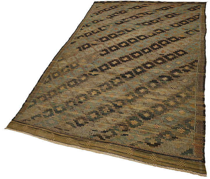 6x11 Vintage Turkish Cicim Kilim Rug - 51184
