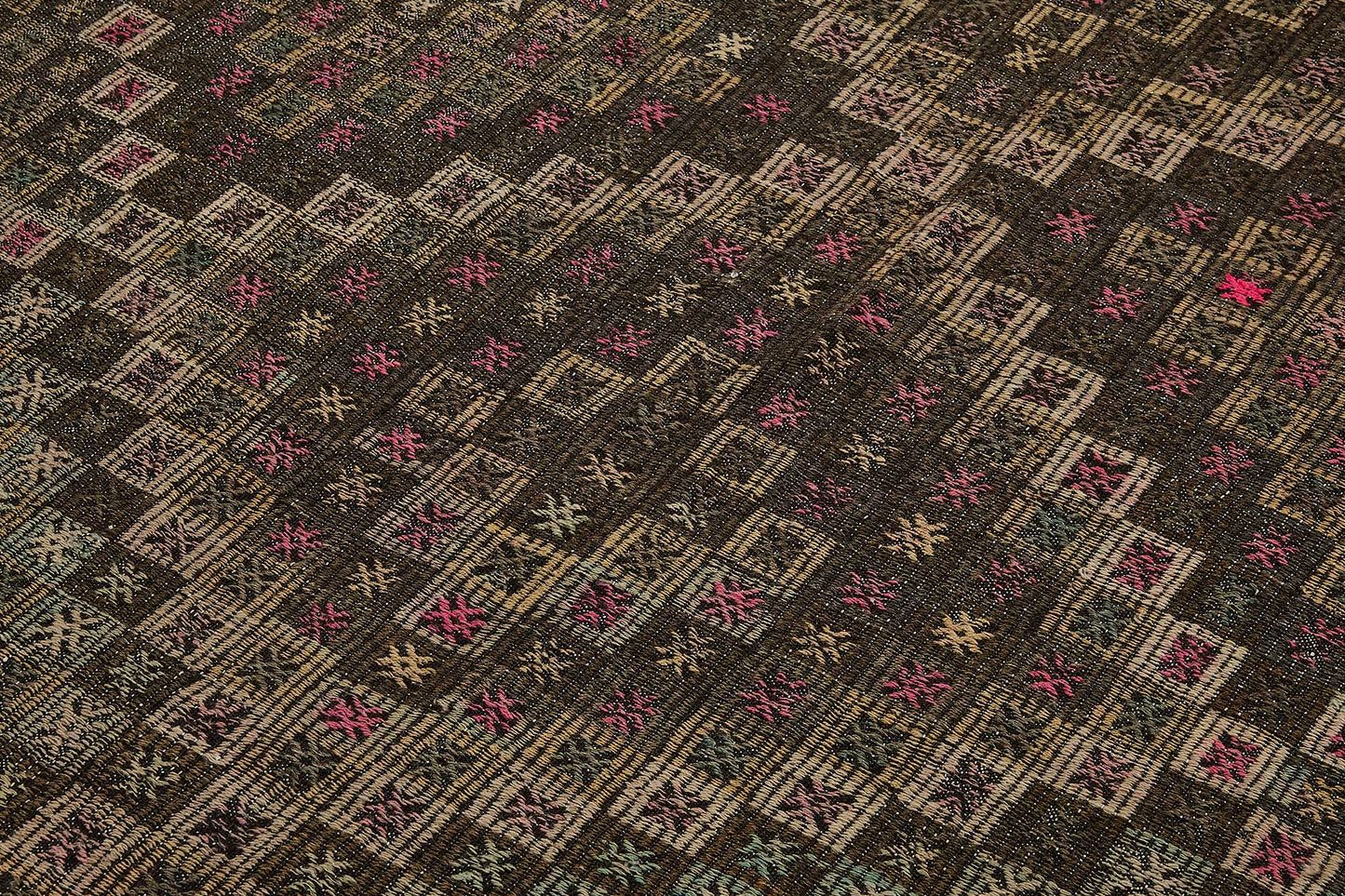7x9 Vintage Turkish Cicim Kilim Rug - 51185