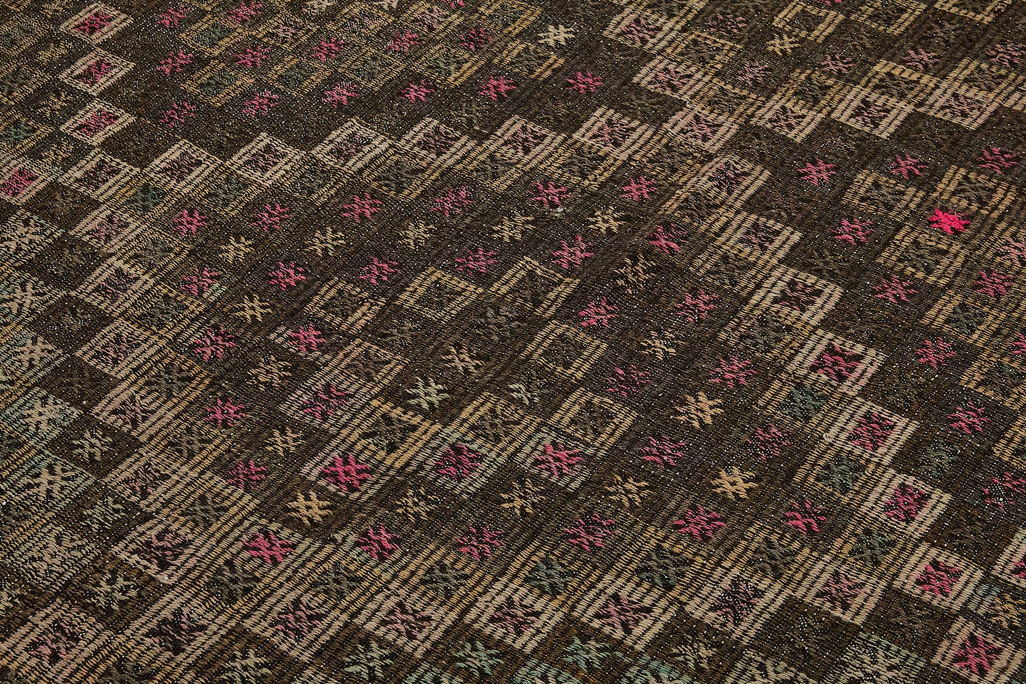 7x9 Vintage Turkish Cicim Kilim Rug - 51185