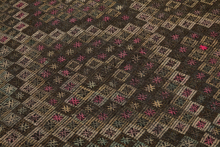 7x9 Vintage Turkish Cicim Kilim Rug - 51185