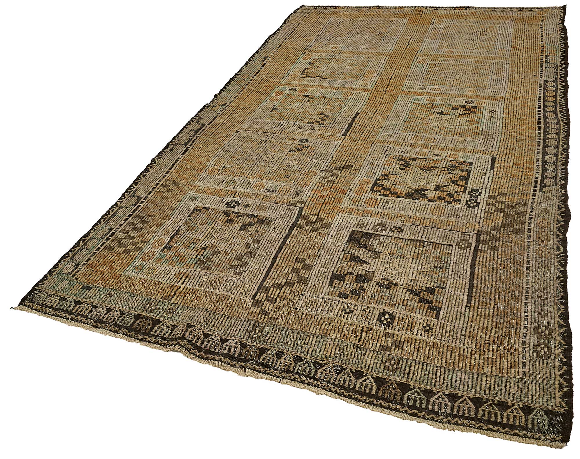 6x11 Vintage Turkish Cicim Kilim Rug - 51187