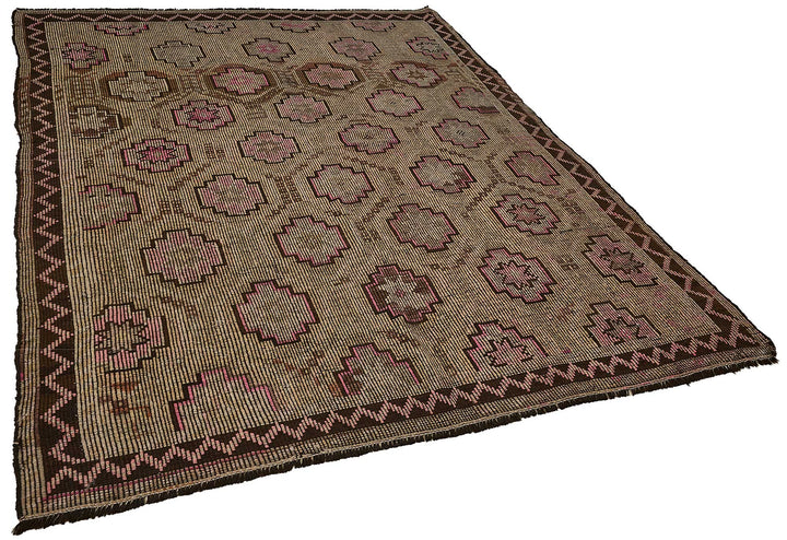7x9 Vintage Turkish Cicim Kilim Rug - 51189
