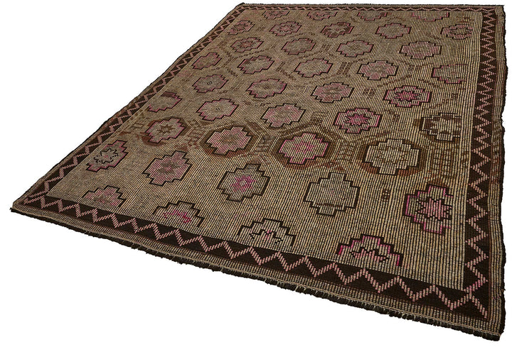 7x9 Vintage Turkish Cicim Kilim Rug - 51189