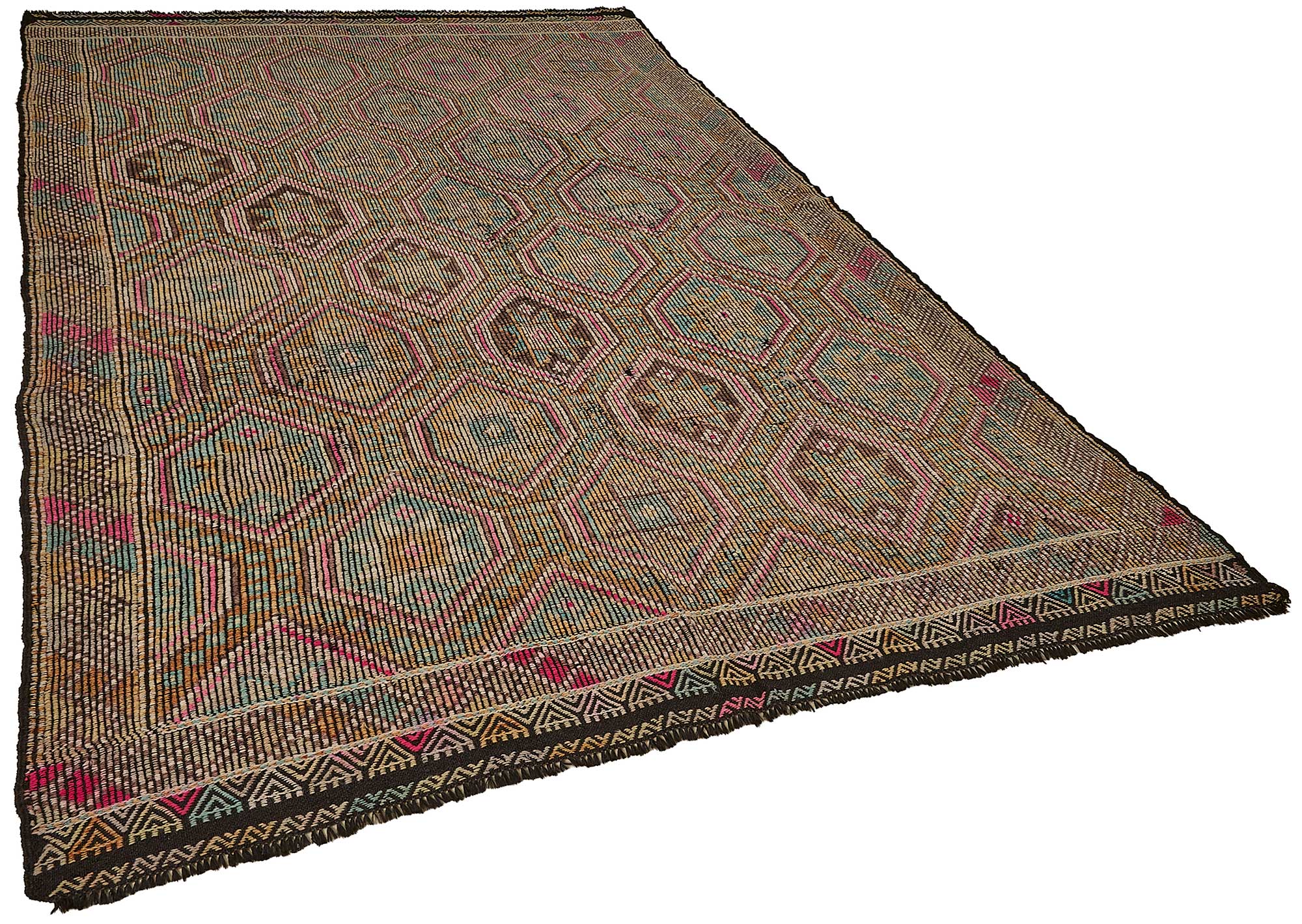 6x10 Vintage Turkish Cicim Kilim Rug - 51190