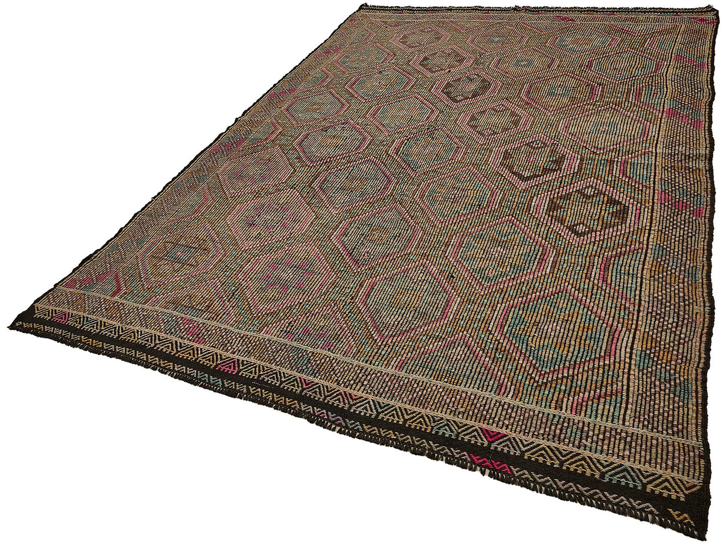 6x10 Vintage Turkish Cicim Kilim Rug - 51190