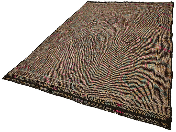 6x10 Vintage Turkish Cicim Kilim Rug - 51190