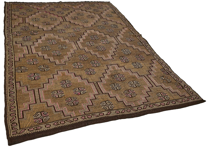 6x9 Vintage Turkish Cicim Kilim Rug - 51192