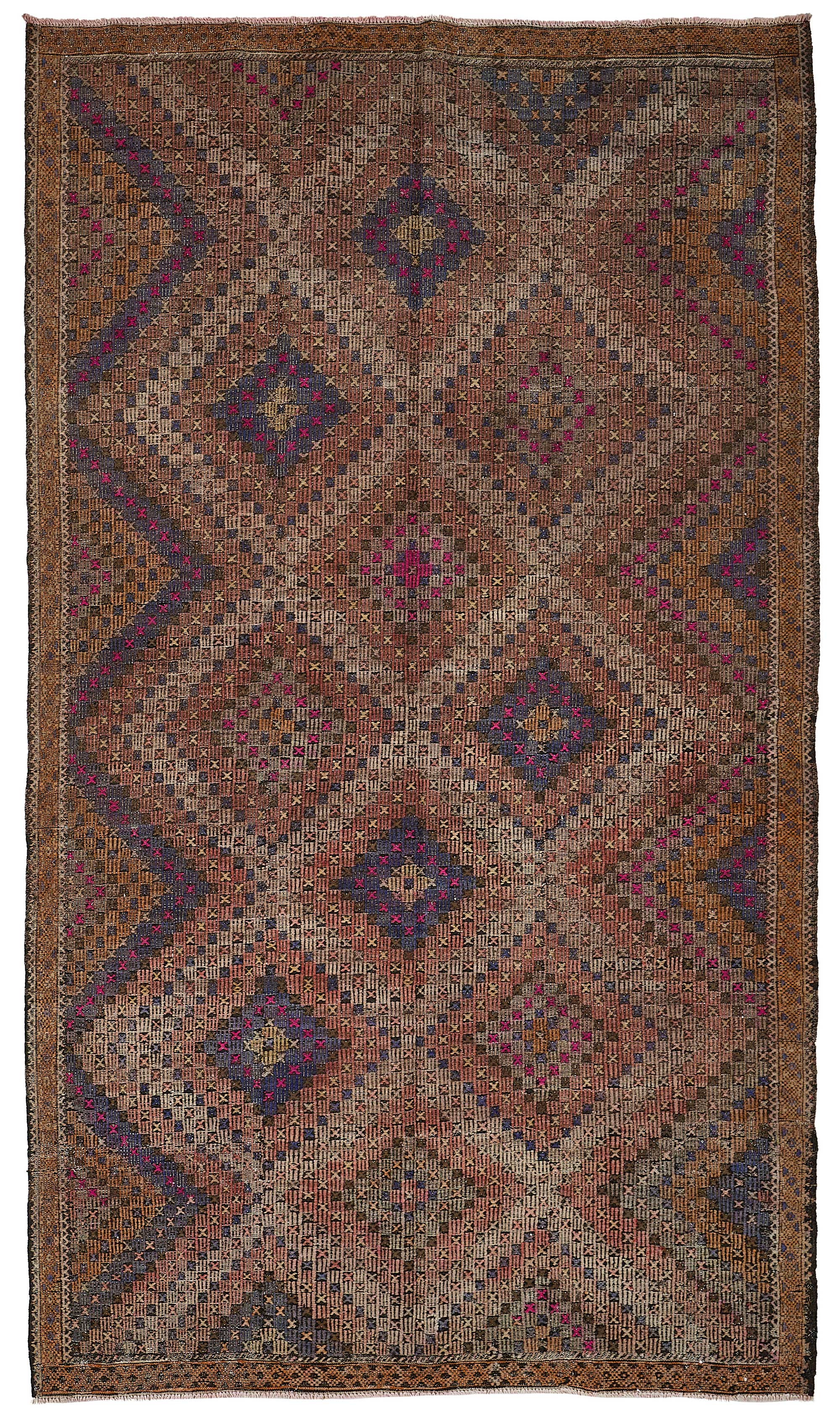6x10 Vintage Turkish Cicim Kilim Rug - 51194