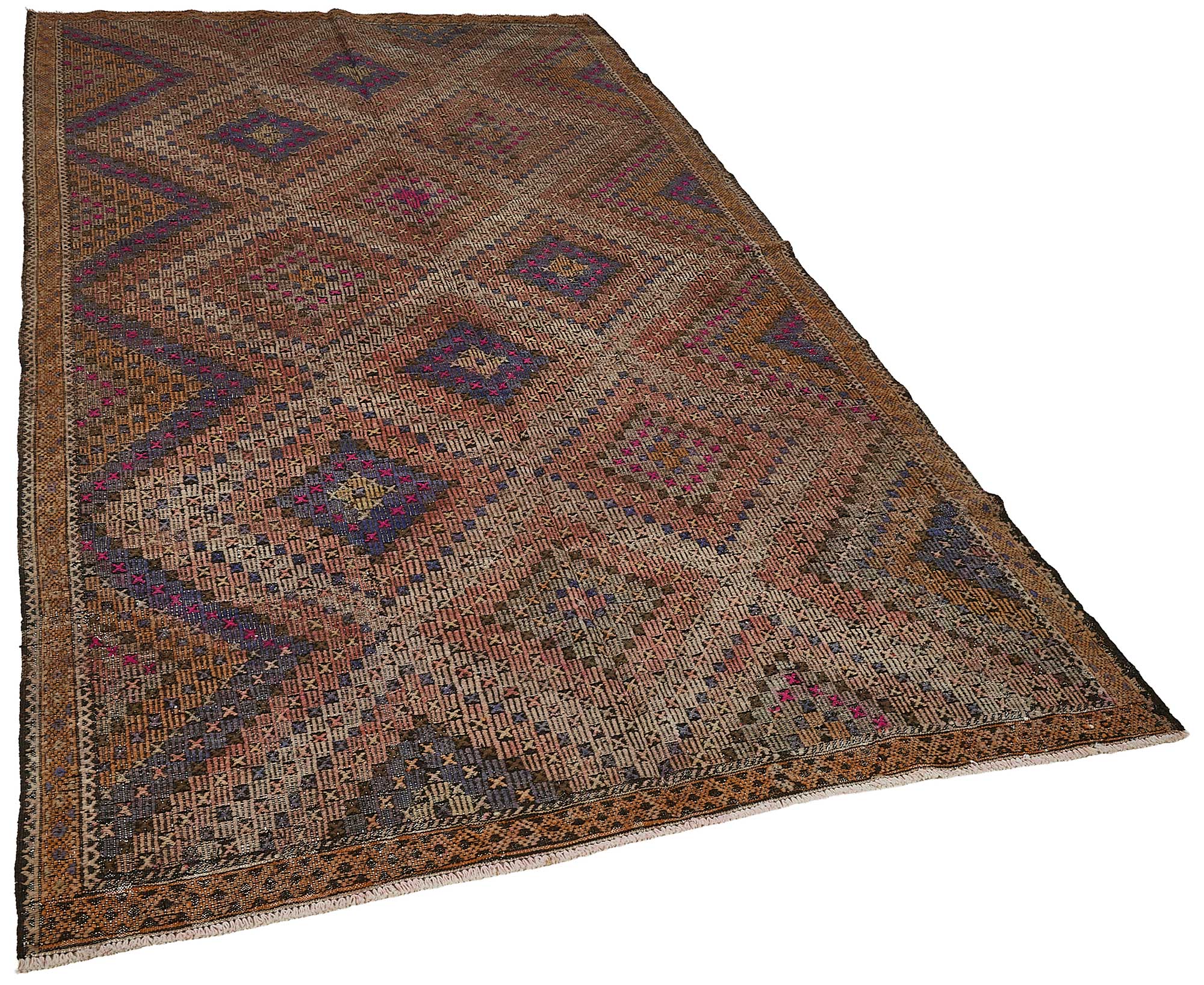6x10 Vintage Turkish Cicim Kilim Rug - 51194