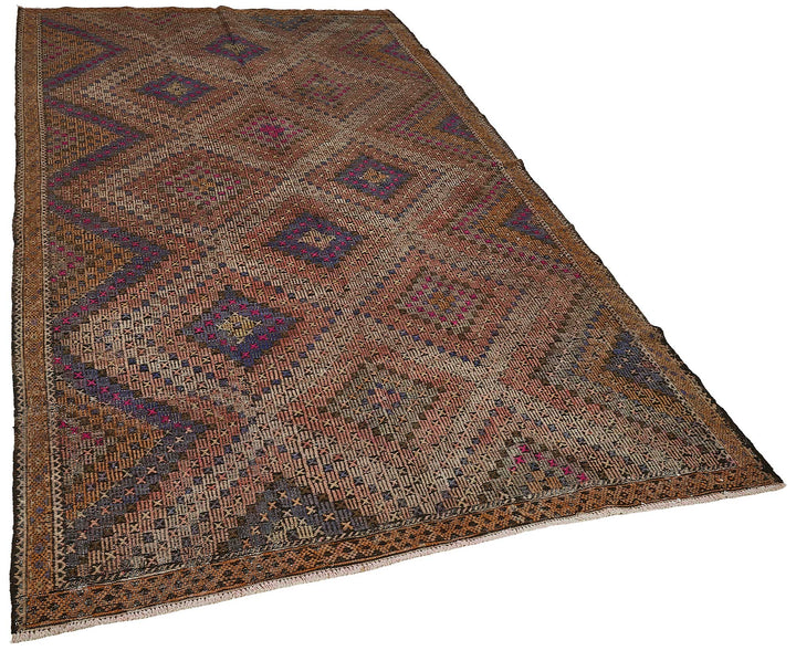 6x10 Vintage Turkish Cicim Kilim Rug - 51194