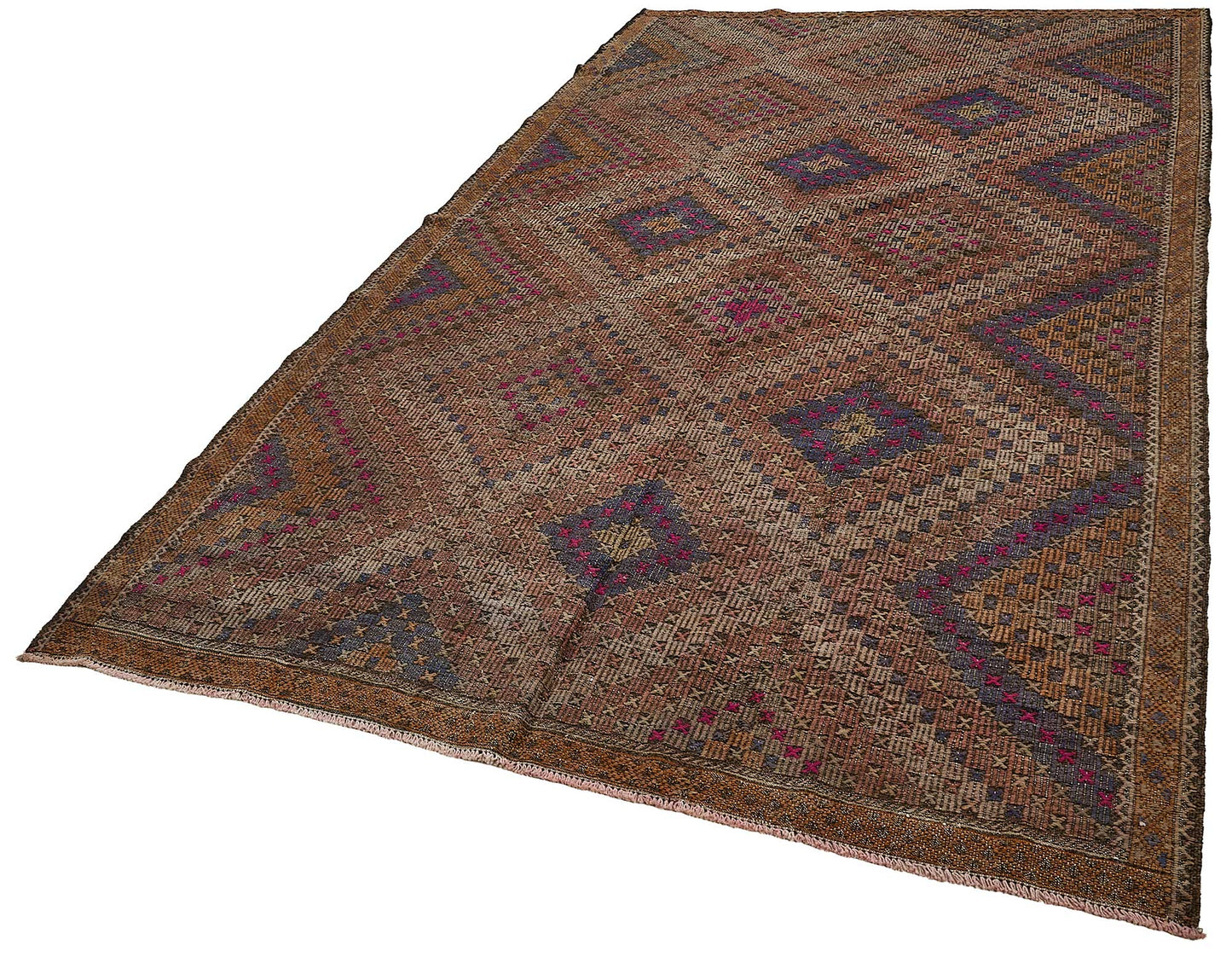 6x10 Vintage Turkish Cicim Kilim Rug - 51194