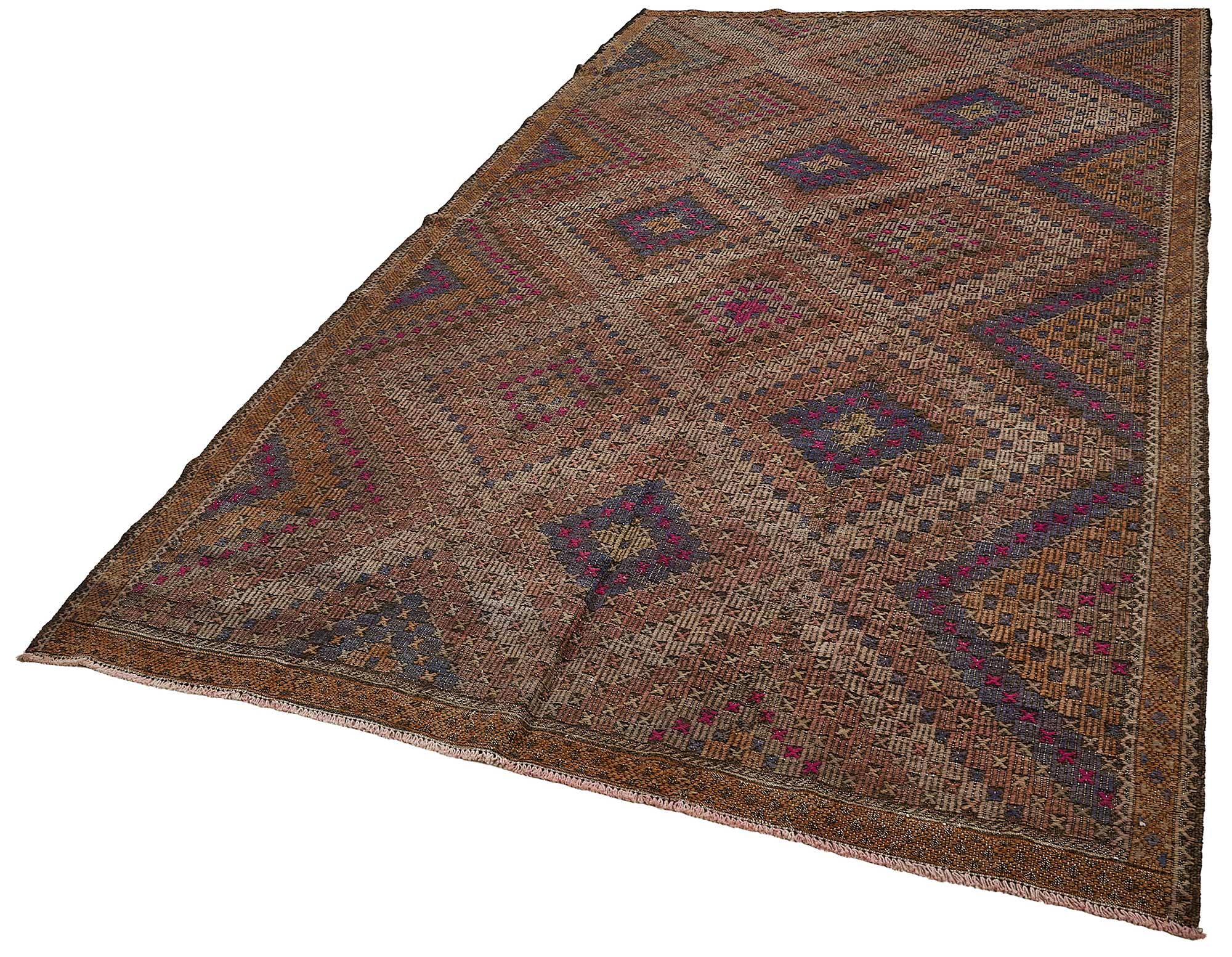 6x10 Vintage Turkish Cicim Kilim Rug - 51194