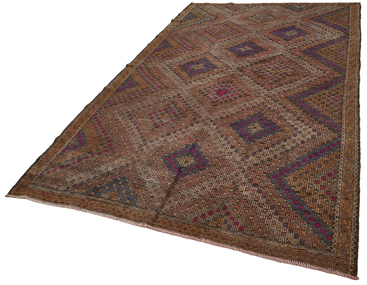 6x10 Vintage Turkish Cicim Kilim Rug - 51194