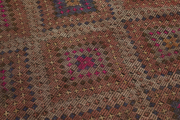 6x10 Vintage Turkish Cicim Kilim Rug - 51194