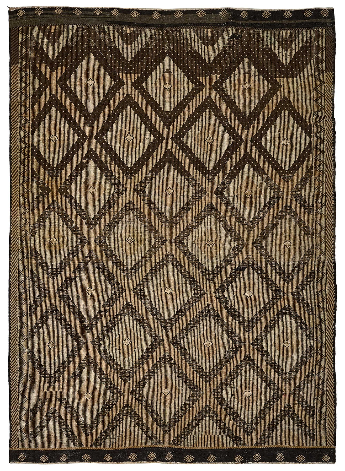8x11 Vintage Turkish Cicim Kilim Rug - 51195