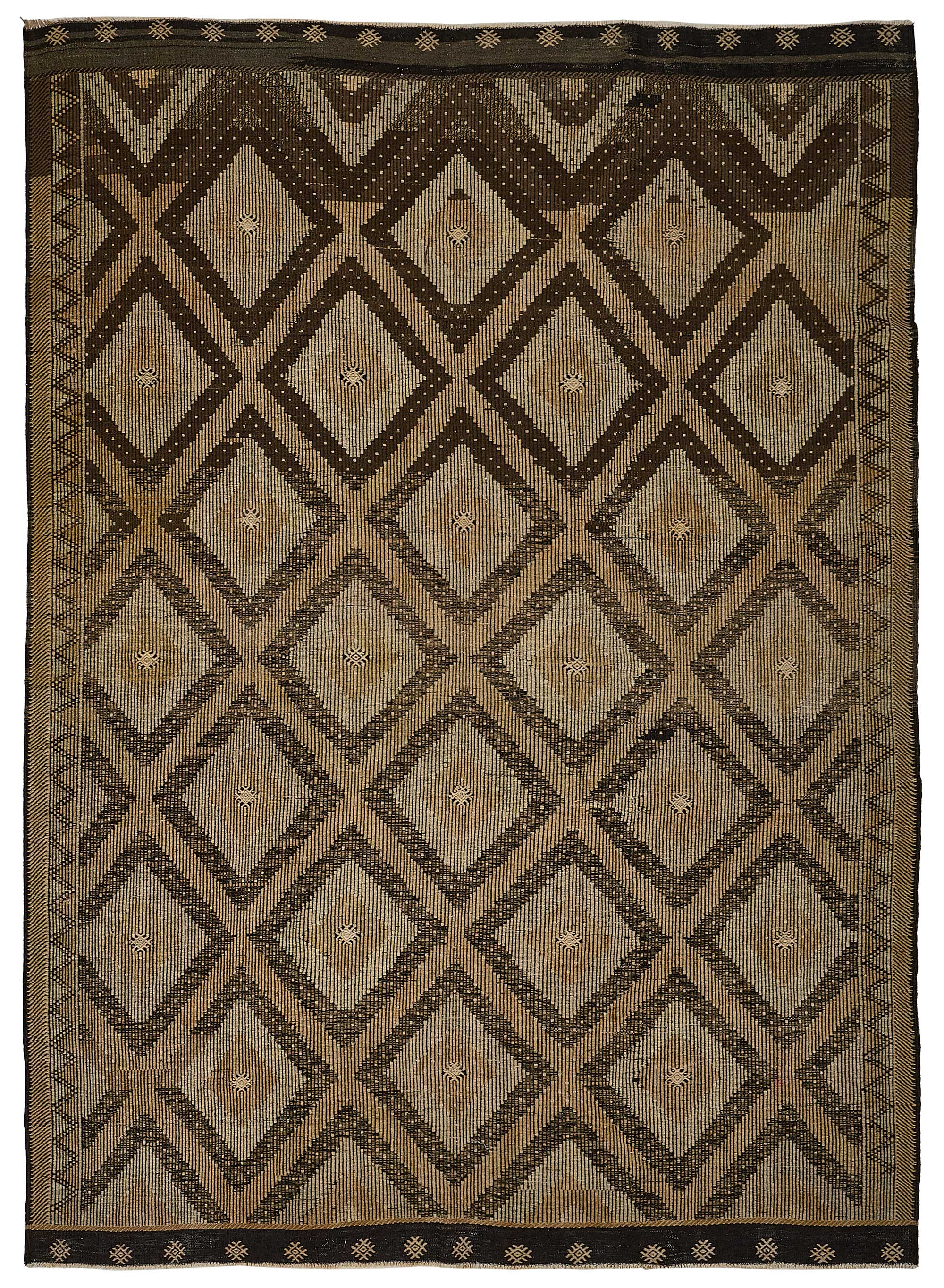 8x11 Vintage Turkish Cicim Kilim Rug - 51195