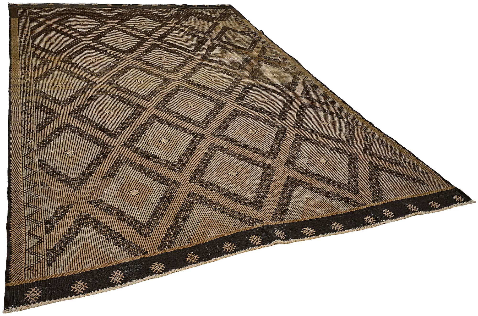 8x11 Vintage Turkish Cicim Kilim Rug - 51195