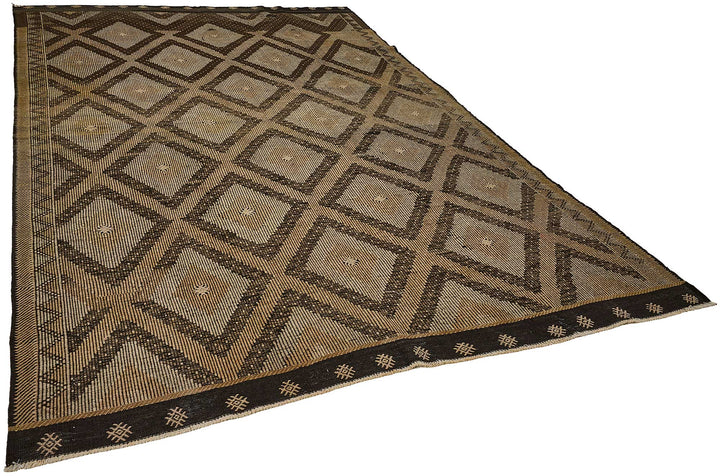 8x11 Vintage Turkish Cicim Kilim Rug - 51195