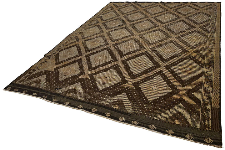 8x11 Vintage Turkish Cicim Kilim Rug - 51195