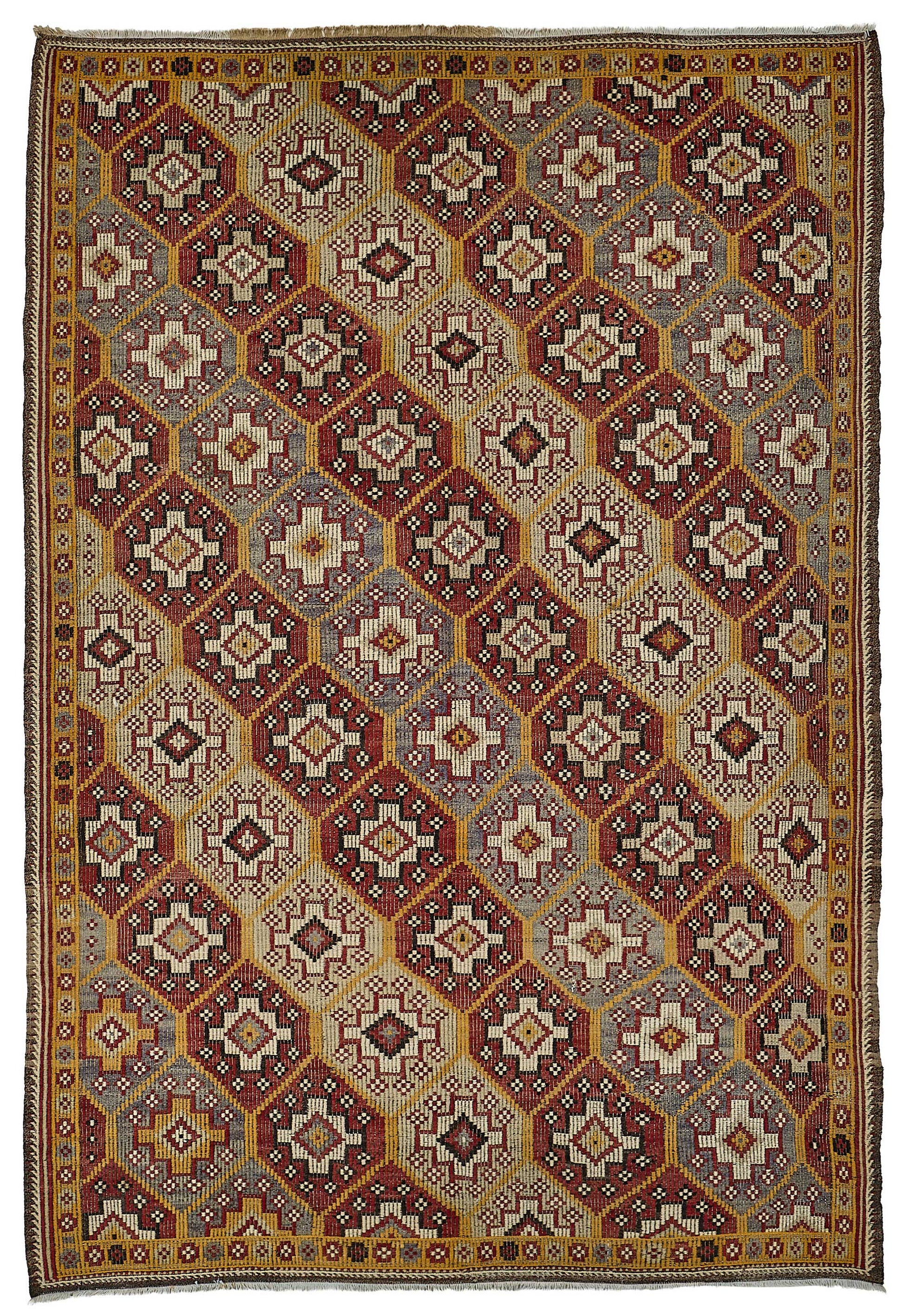 7x9 Vintage Turkish Cicim Kilim Rug - 51197