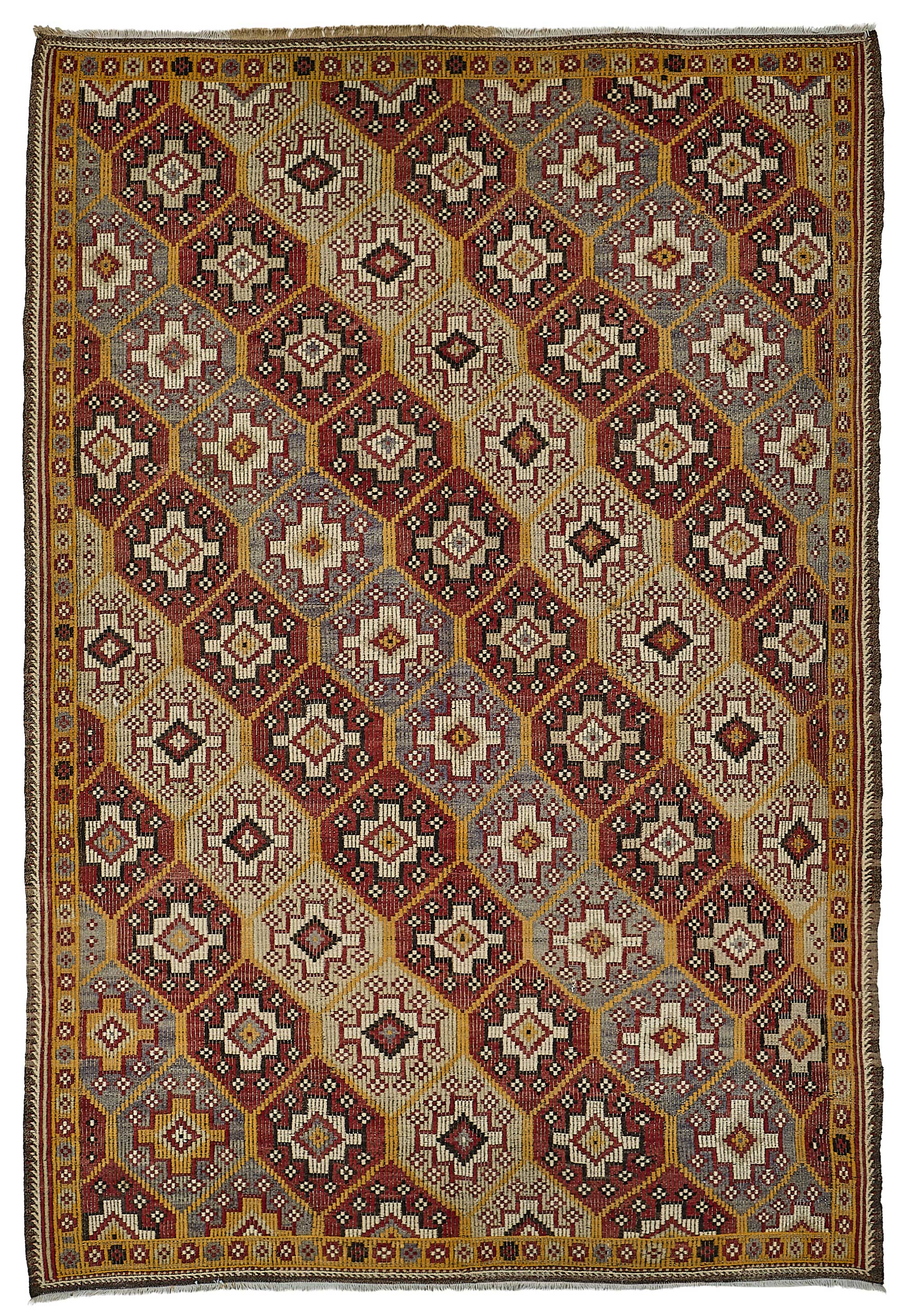 7x9 Vintage Turkish Cicim Kilim Rug - 51197