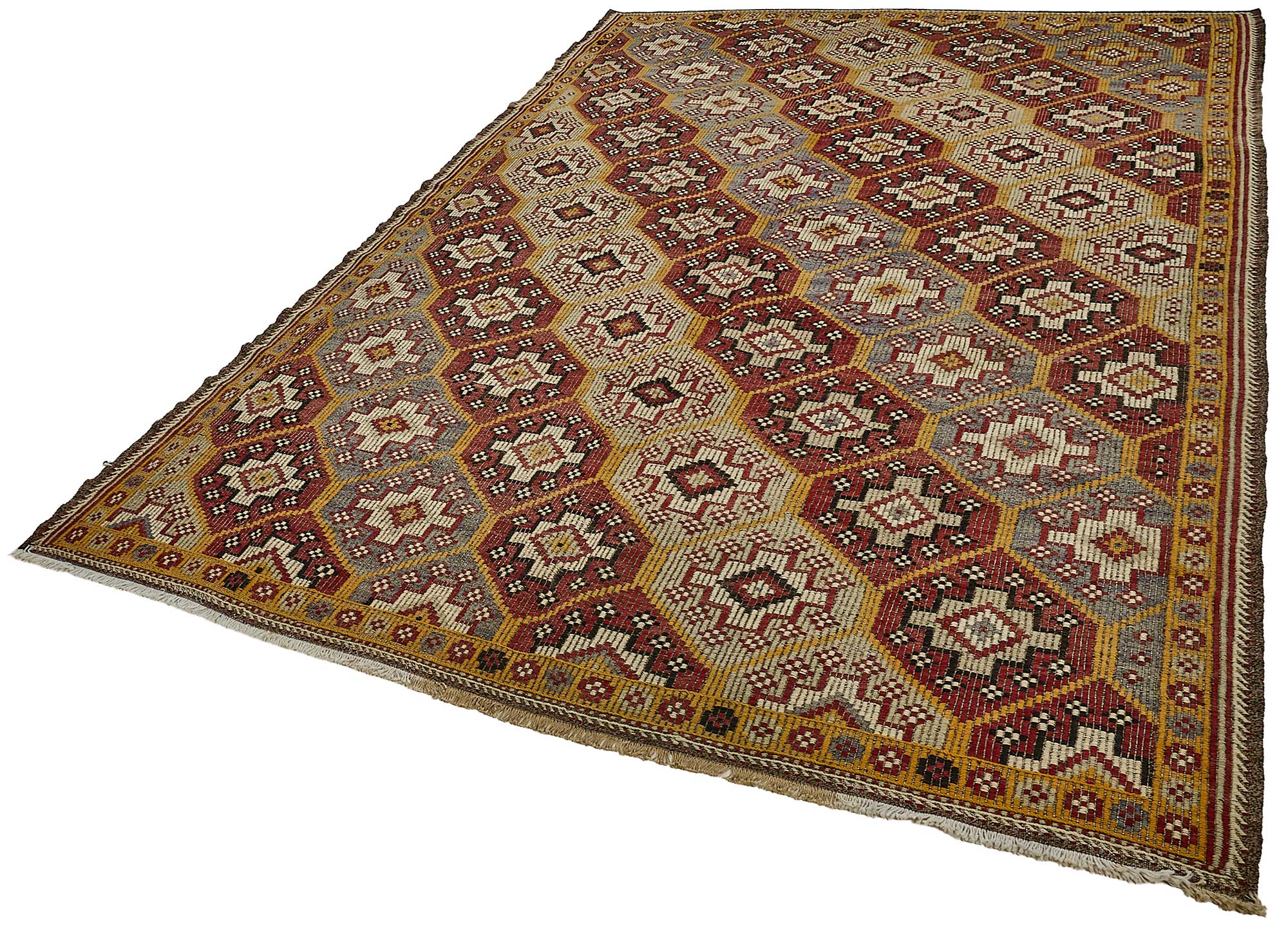 7x9 Vintage Turkish Cicim Kilim Rug - 51197