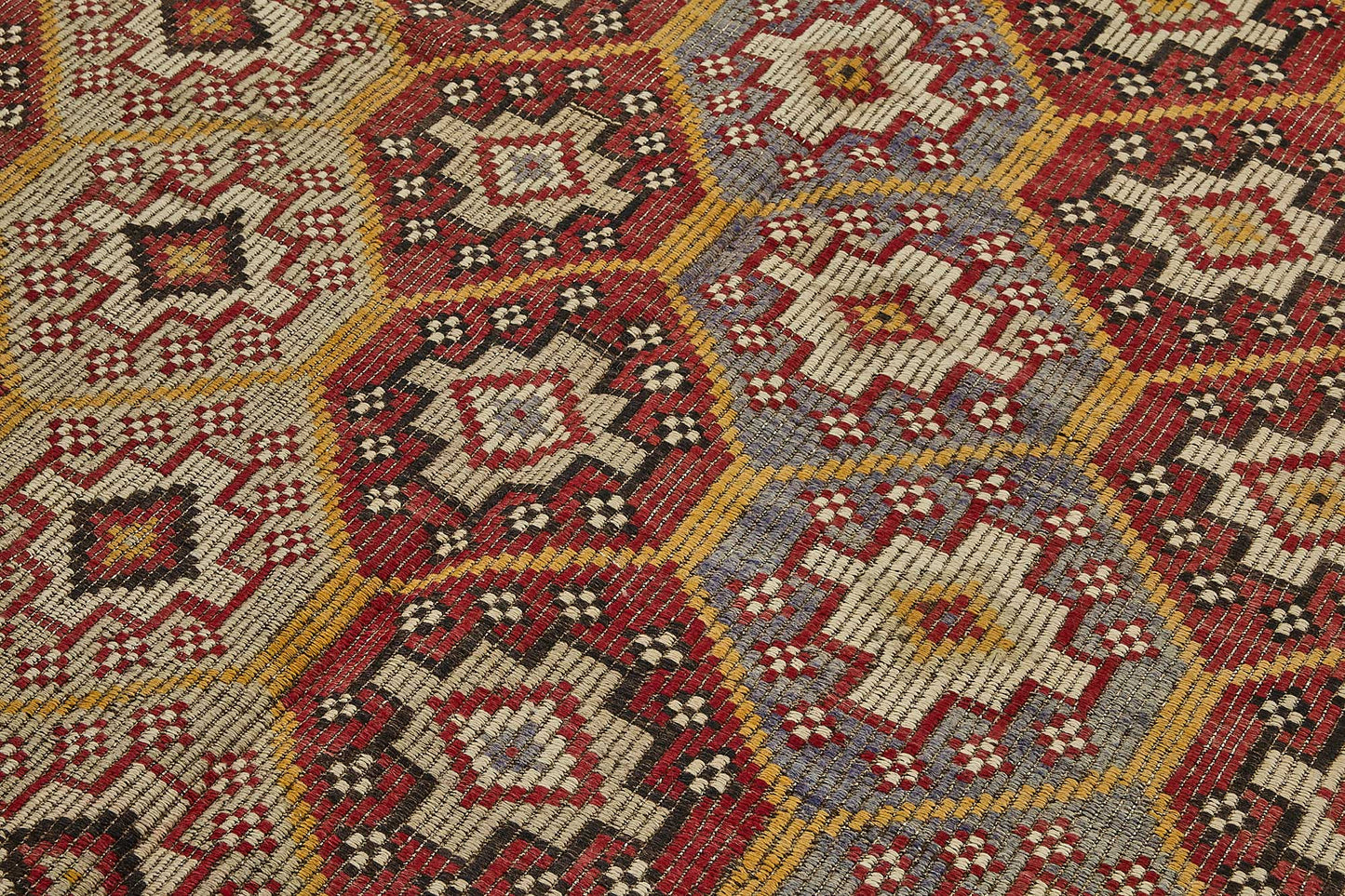7x9 Vintage Turkish Cicim Kilim Rug - 51197