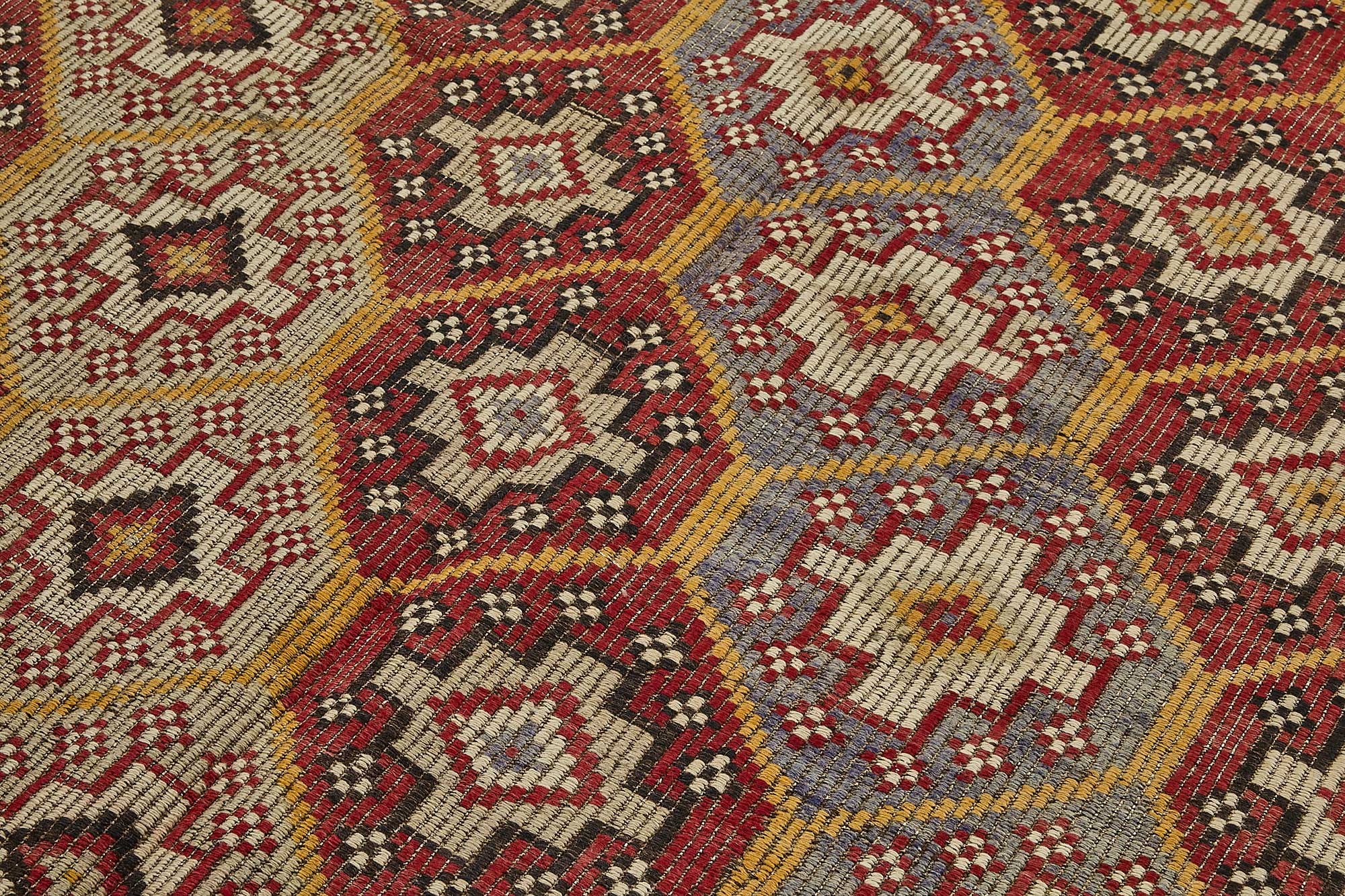 7x9 Vintage Turkish Cicim Kilim Rug - 51197