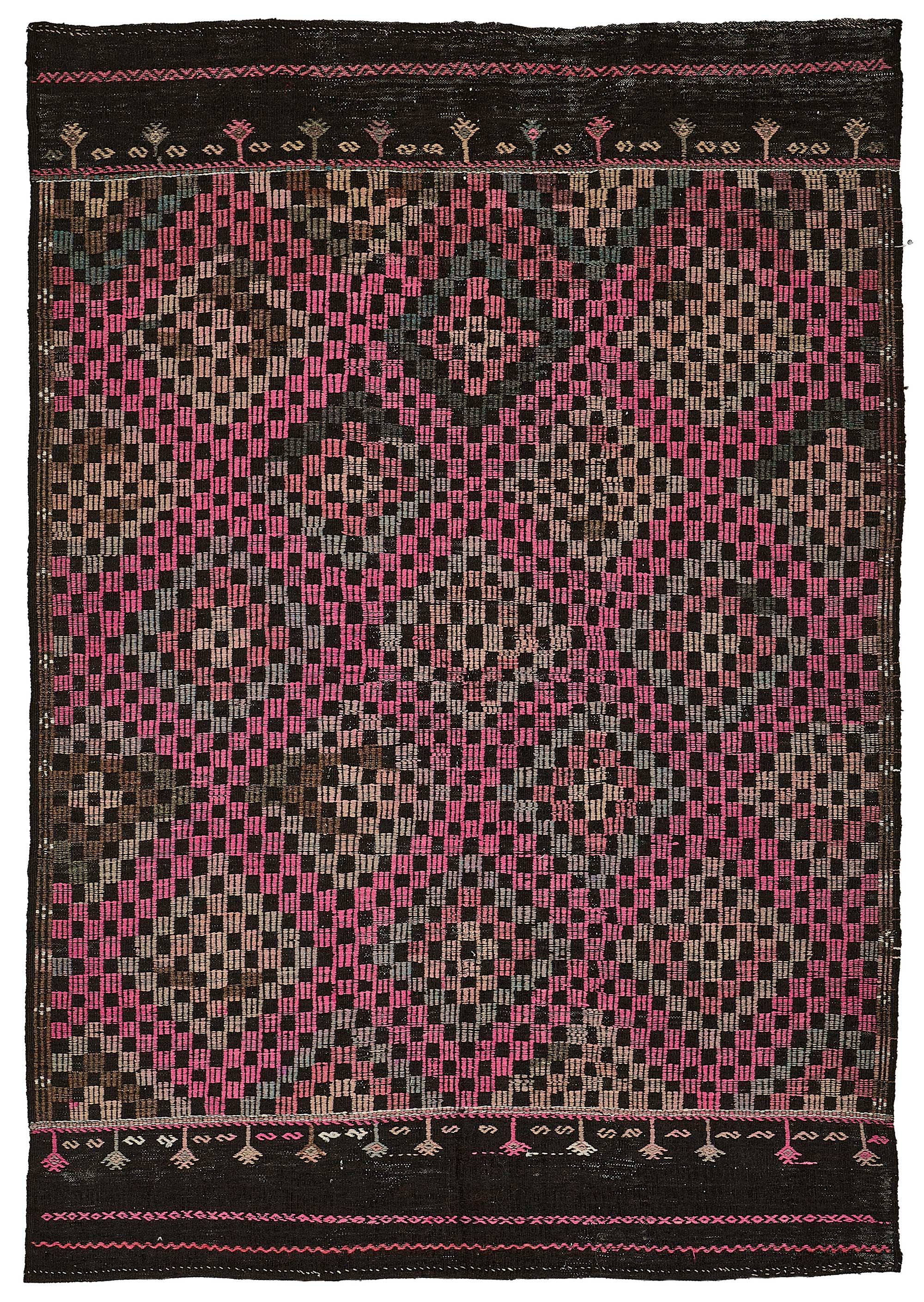 6x9 Vintage Turkish Cicim Kilim Rug - 51198