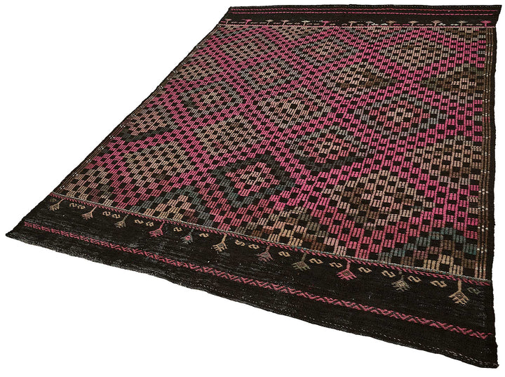 6x9 Vintage Turkish Cicim Kilim Rug - 51198