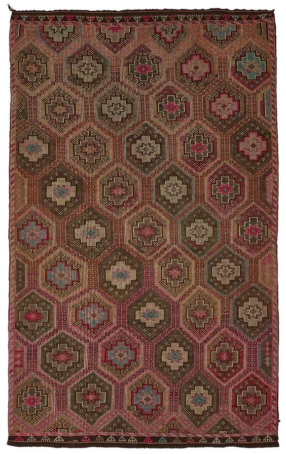 6x9 Vintage Turkish Cicim Kilim Rug - 51199
