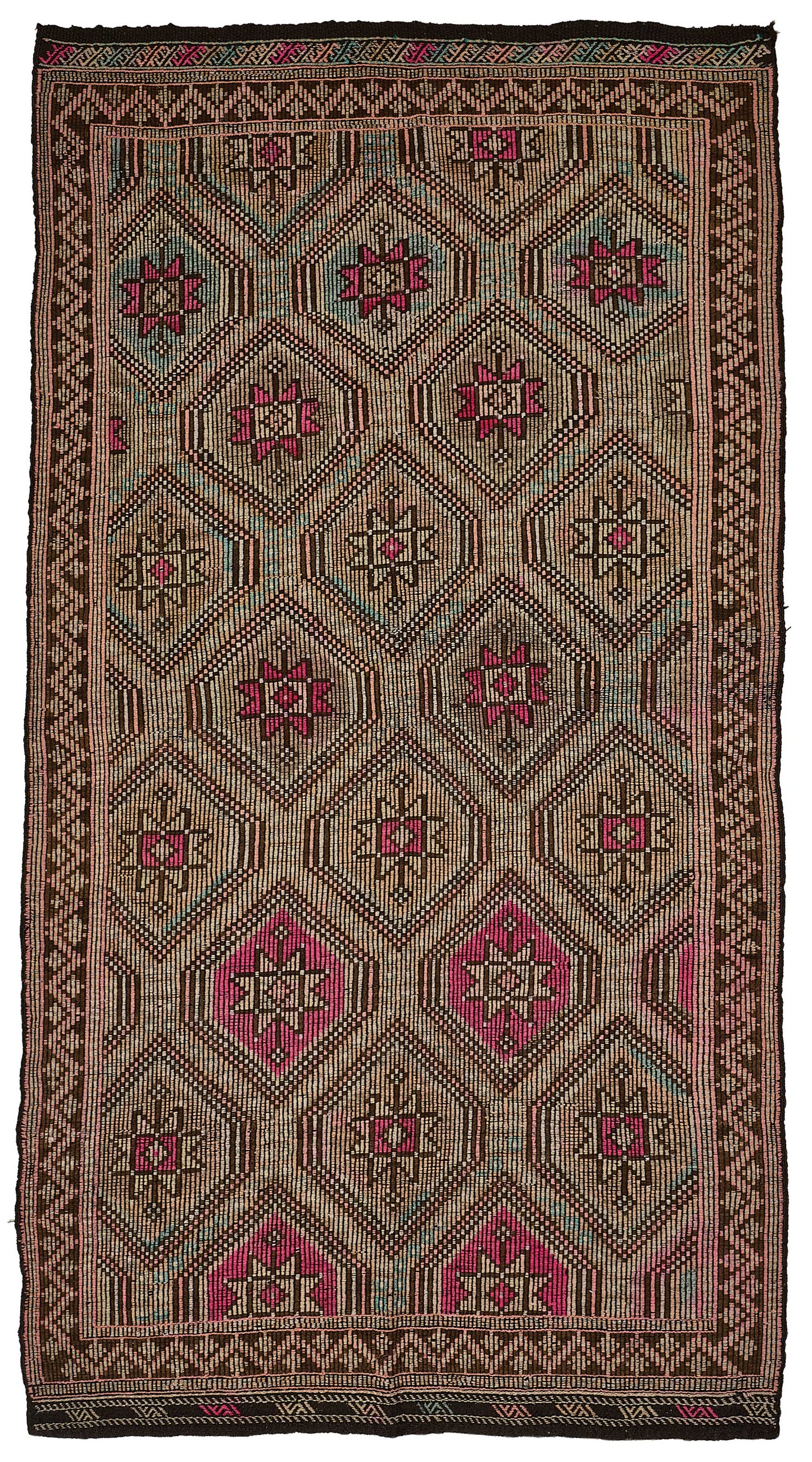 5x10 Vintage Turkish Cicim Kilim Rug - 51200