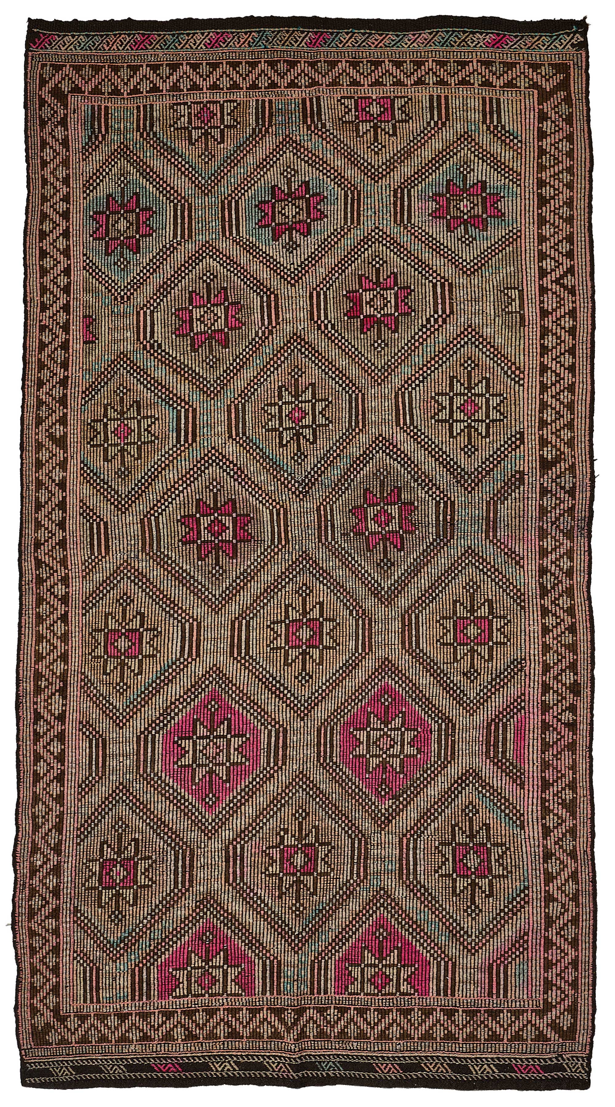 5x10 Vintage Turkish Cicim Kilim Rug - 51200