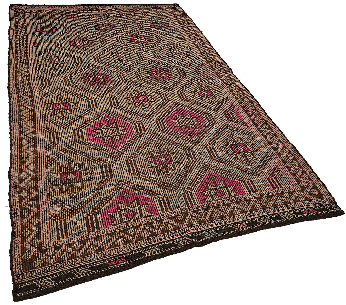 5x10 Vintage Turkish Cicim Kilim Rug - 51200