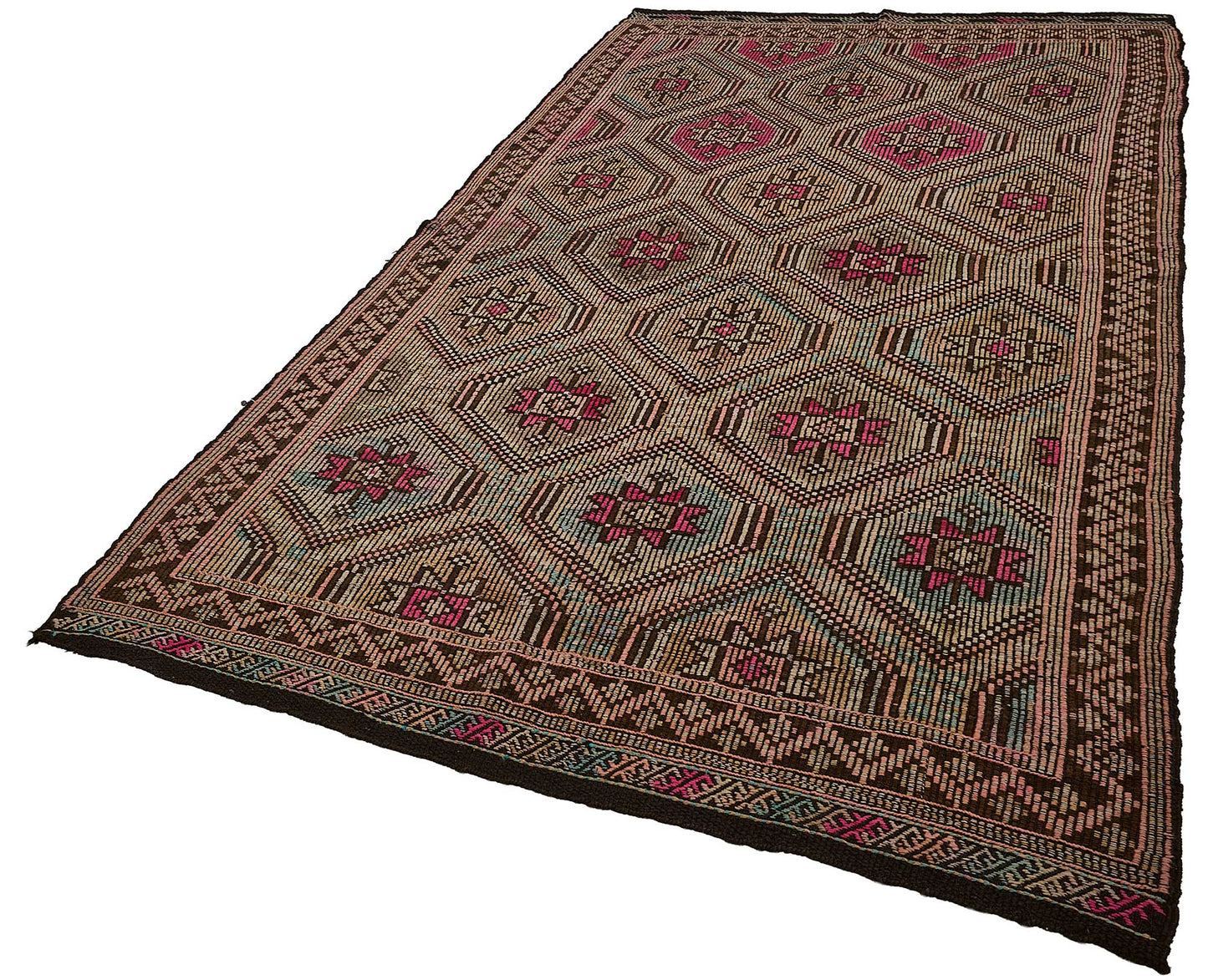 5x10 Vintage Turkish Cicim Kilim Rug - 51200