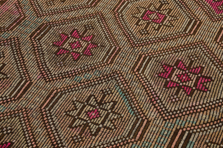 5x10 Vintage Turkish Cicim Kilim Rug - 51200