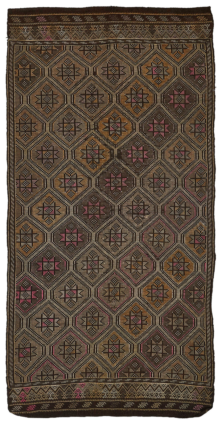 5x10 Vintage Turkish Cicim Kilim Rug - 51203