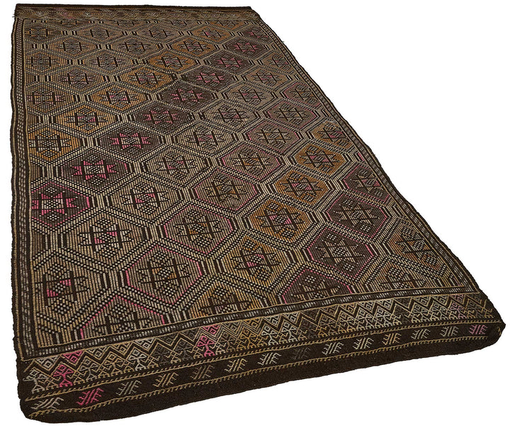 5x10 Vintage Turkish Cicim Kilim Rug - 51203