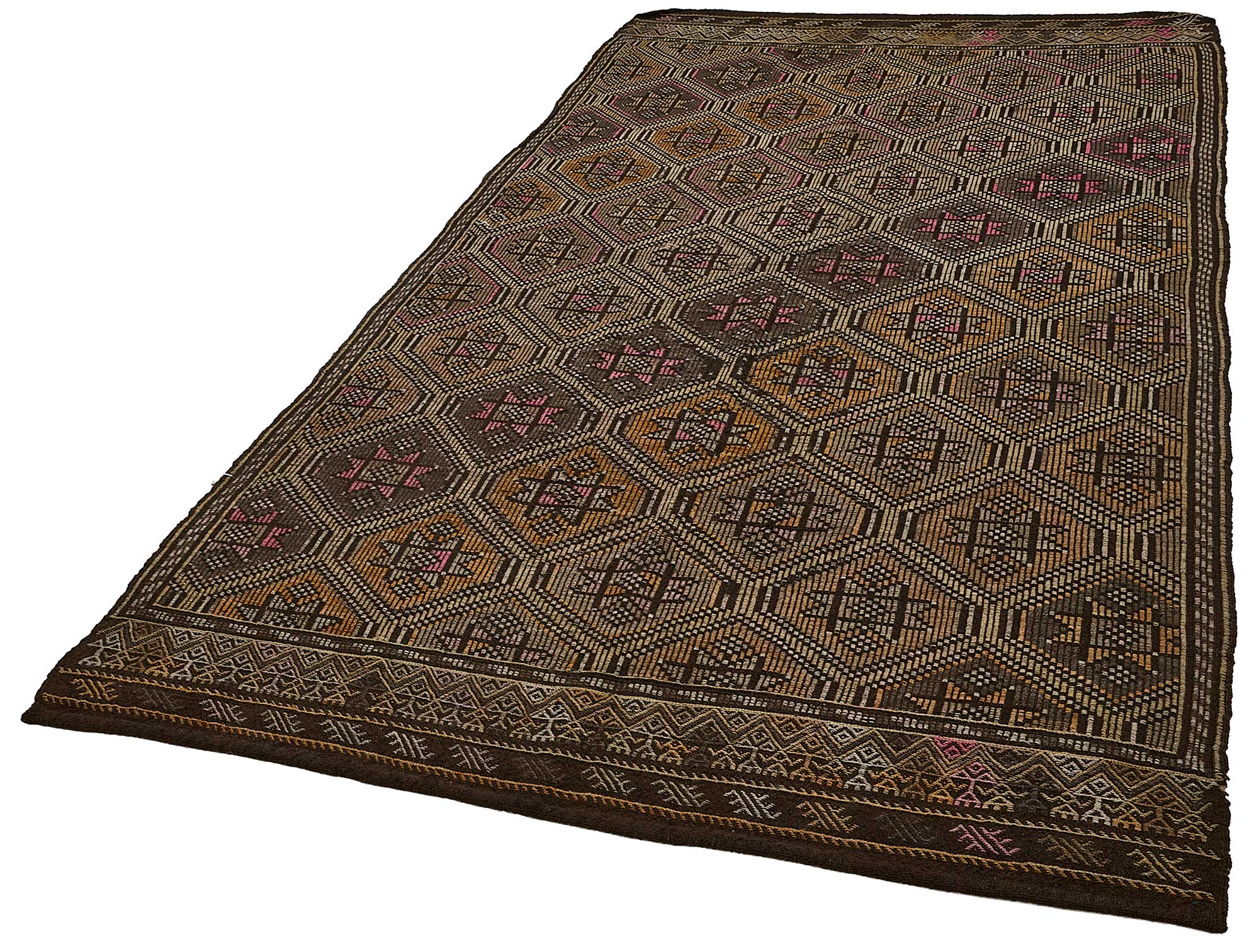 5x10 Vintage Turkish Cicim Kilim Rug - 51203