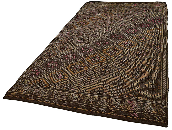 5x10 Vintage Turkish Cicim Kilim Rug - 51203