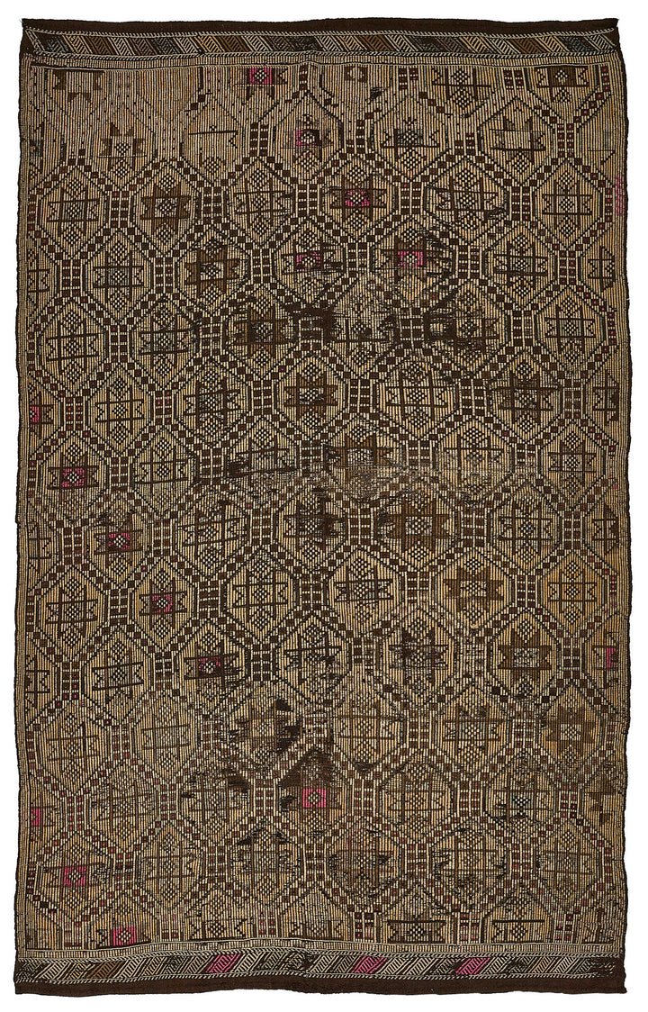 6x10 Vintage Turkish Cicim Kilim Rug - 51204