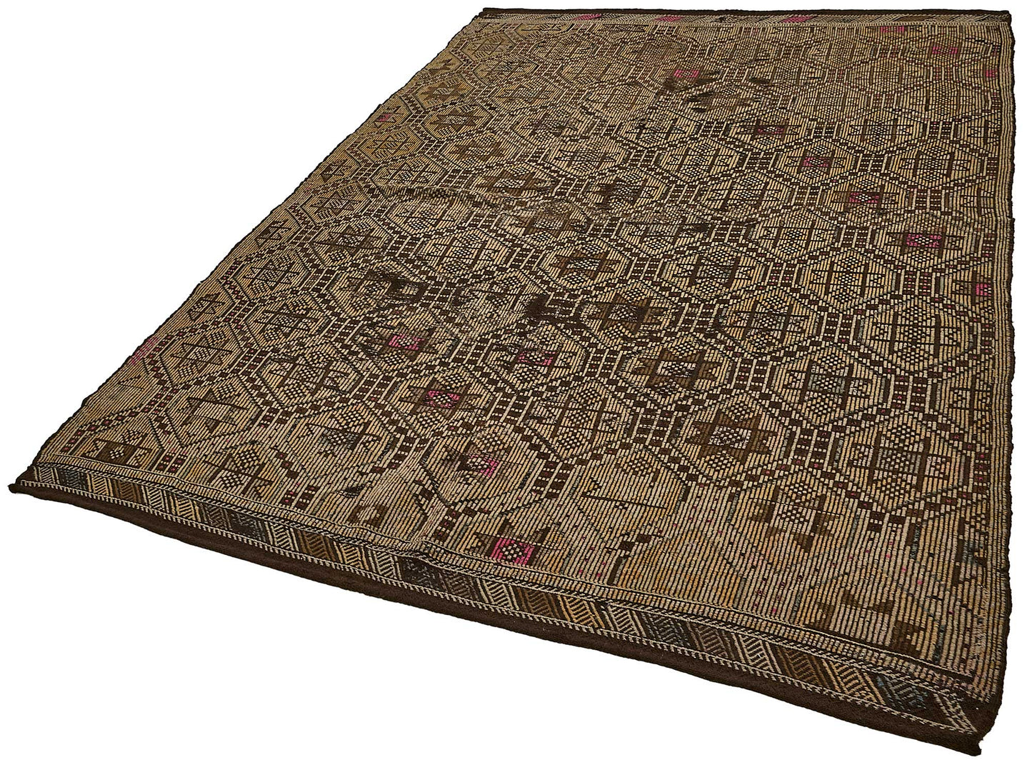 6x10 Vintage Turkish Cicim Kilim Rug - 51204
