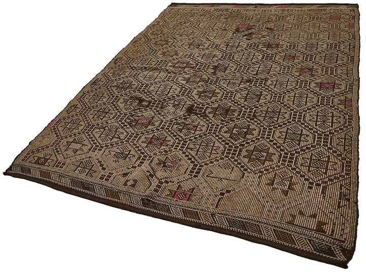 6x10 Vintage Turkish Cicim Kilim Rug - 51204