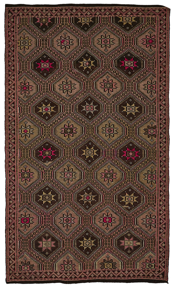 6x11 Vintage Turkish Cicim Kilim Rug - 51205