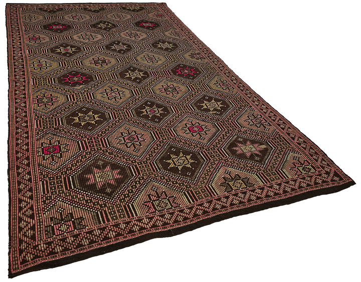 6x11 Vintage Turkish Cicim Kilim Rug - 51205