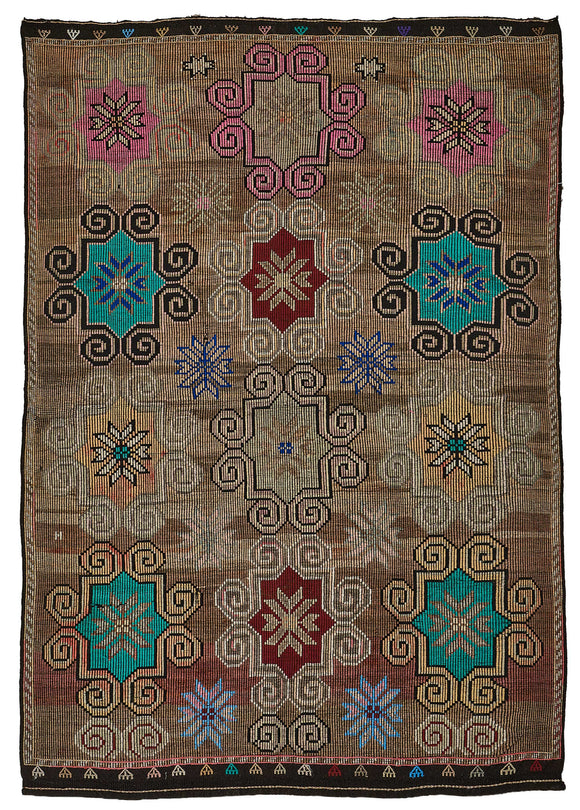 6x9 Vintage Turkish Cicim Kilim Rug - 51206