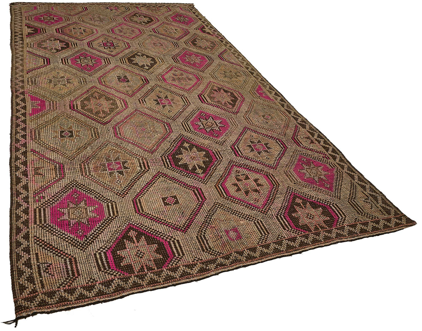 6x11 Vintage Turkish Cicim Kilim Rug - 51207